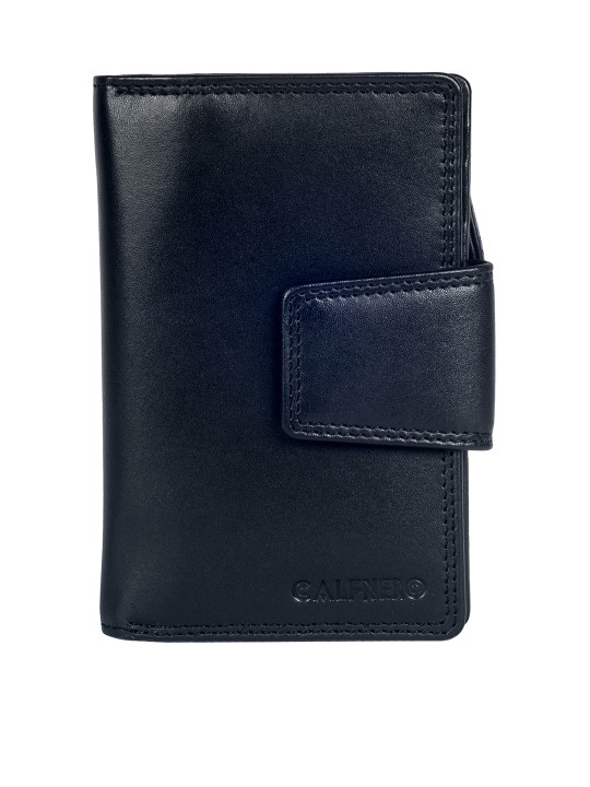 Women Navy Blue Solid Two Fold Wallet