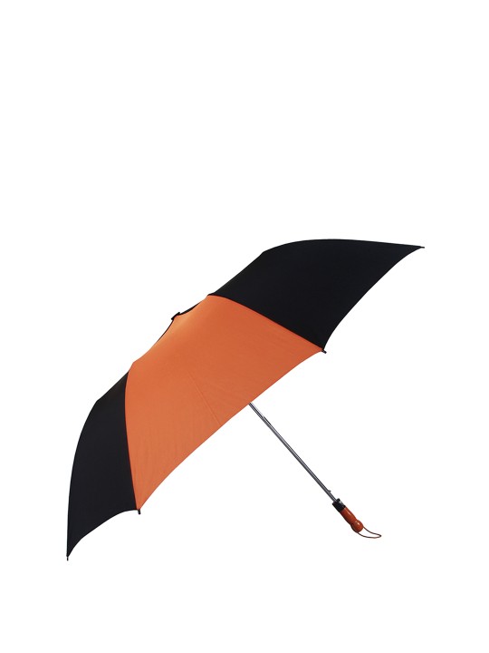 Black & Orange Geometric Design Umbrella