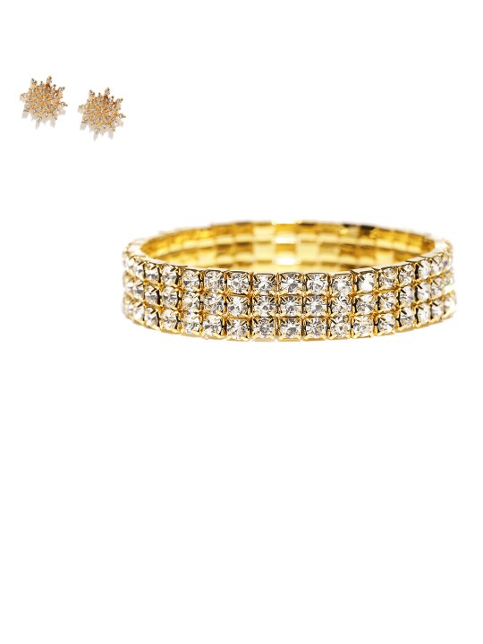 Earring Studs and Bracelet Jewellery Set