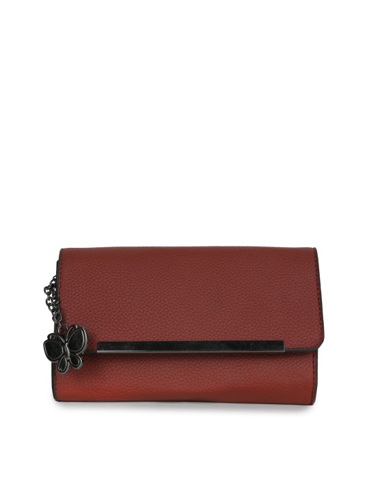 Maroon Solid Clutch