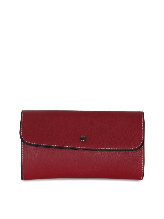 Maroon Solid Clutch