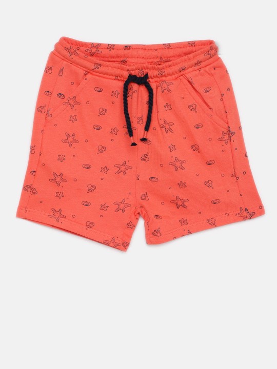 Girls Coral Printed Regular Shorts 6-12M