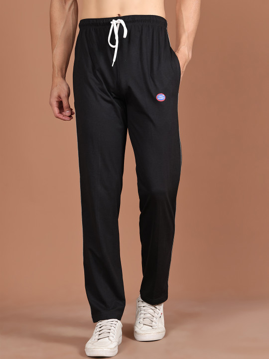 MACK JONNEY JONNEY Black Solid Lounge Pants