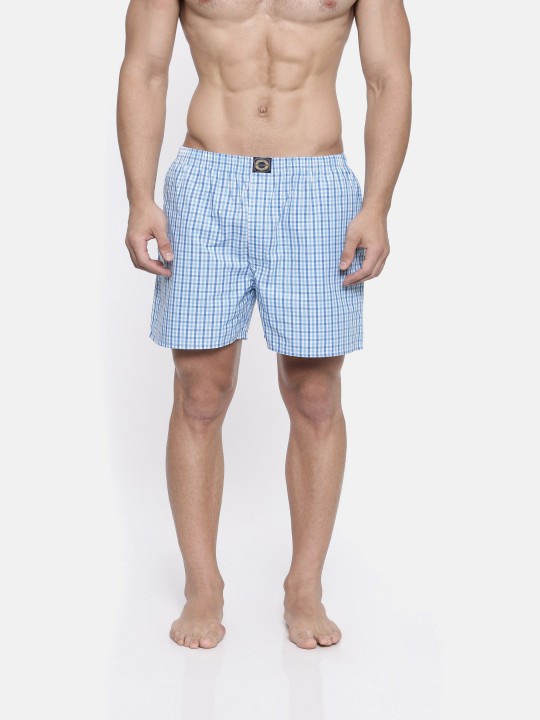Blue & White Checkered Boxer JB103 M