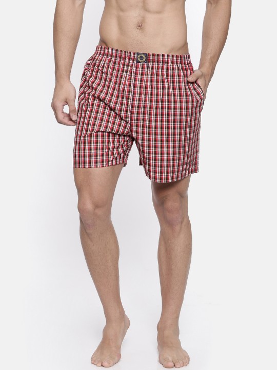 Red & White Checkered Boxer JB105 M