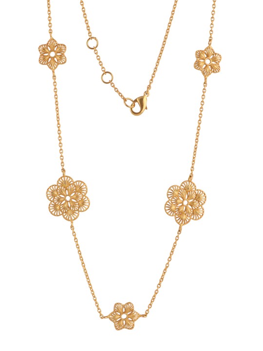 Gold-Toned Brass Handcrafted Necklace
