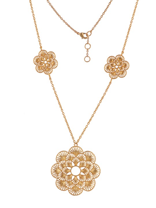 Gold-Toned Brass Handcrafted Necklace