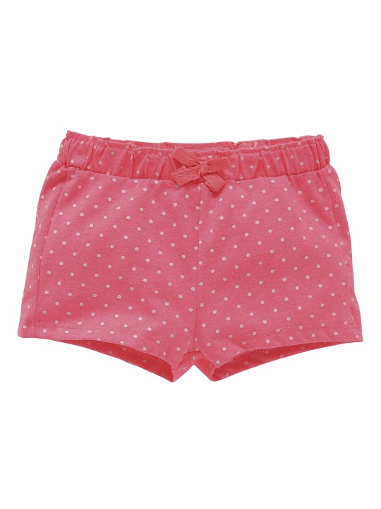 Girls Pink Printed Regular Fit Regular Shorts 9-12M
