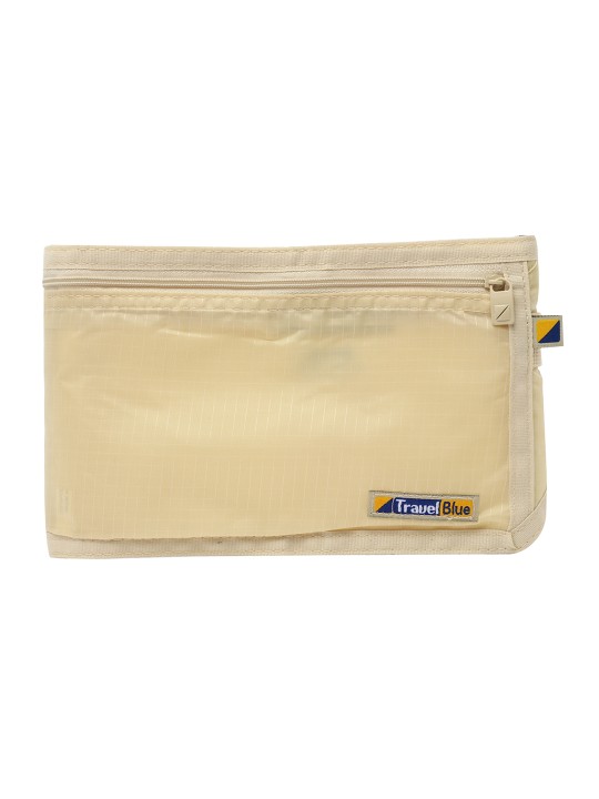 Beige Travel Belt Pouch