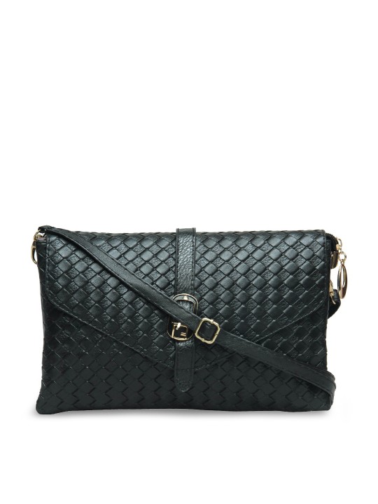 Black Solid Sling Bag