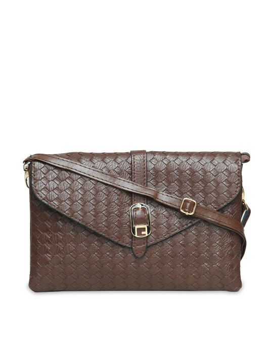 Brown Solid Sling Bag