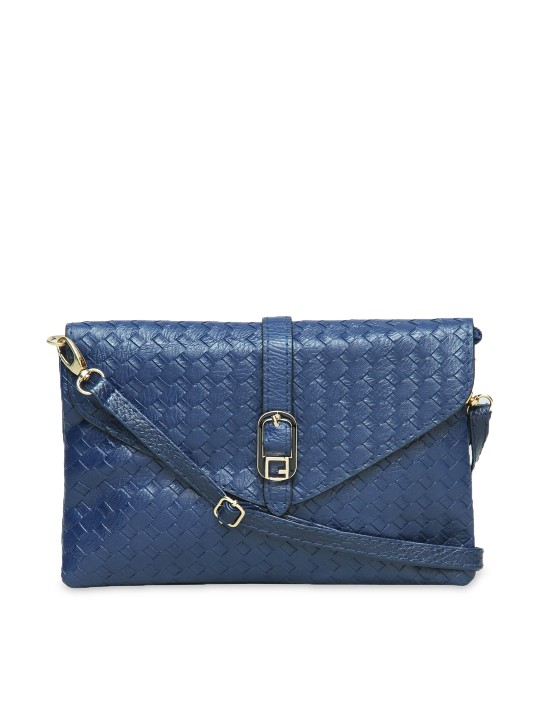 Blue Solid Clutch