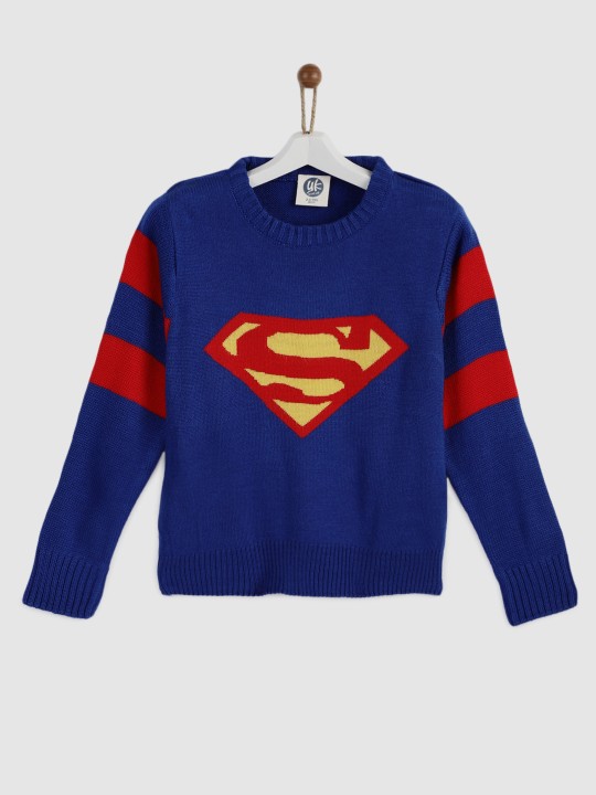 Boys Blue Self Design Pullover 2-3Y
