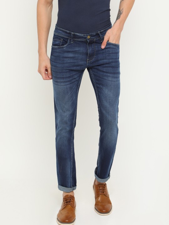 Men Blue Skinny Fit Mid-Rise Clean Look Stretchable Jeans 30