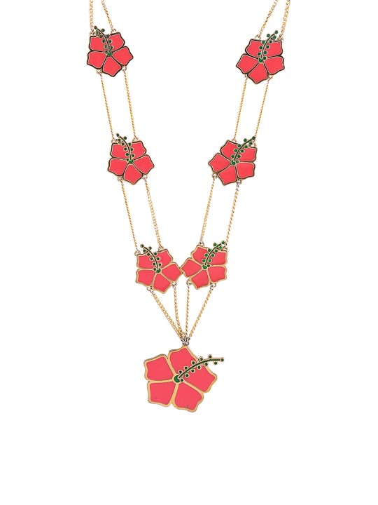 Gold-Toned & Coral Matha Patti