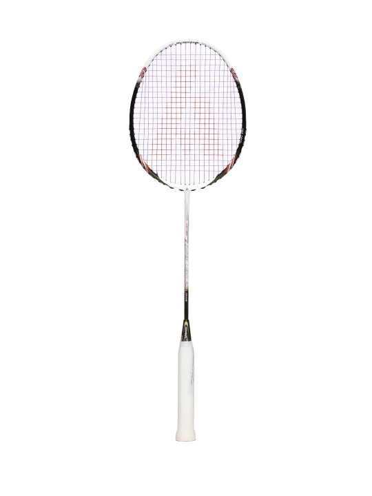 Unisex Black & White Superlight 6 Hex Strung Badminton Racquets
