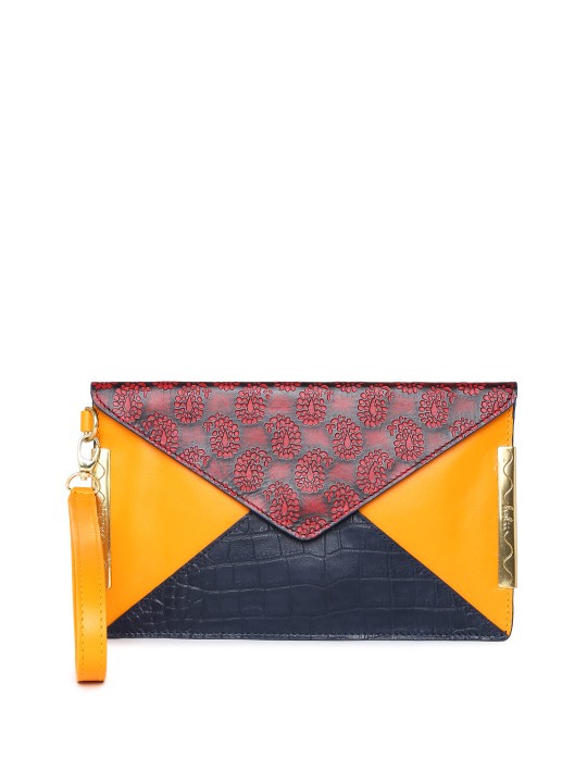 Multicoloured Colourblocked Clutch