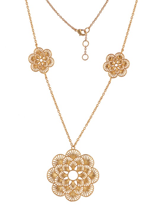 Gold-Toned Brass Handcrafted Necklace