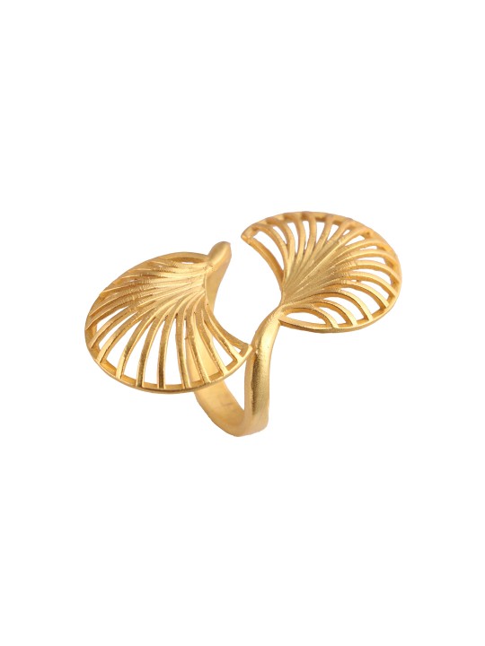 22-Karat Gold-Plated Rays Of Gold Ring