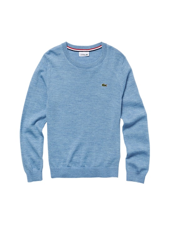 Girls Blue Solid Pullover
