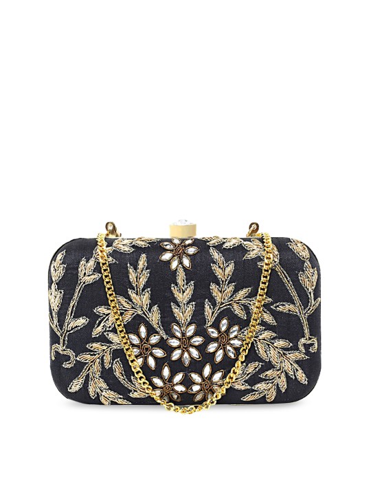 Black Embellished Clutch