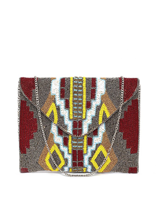 Multicoloured Embellished Clutch