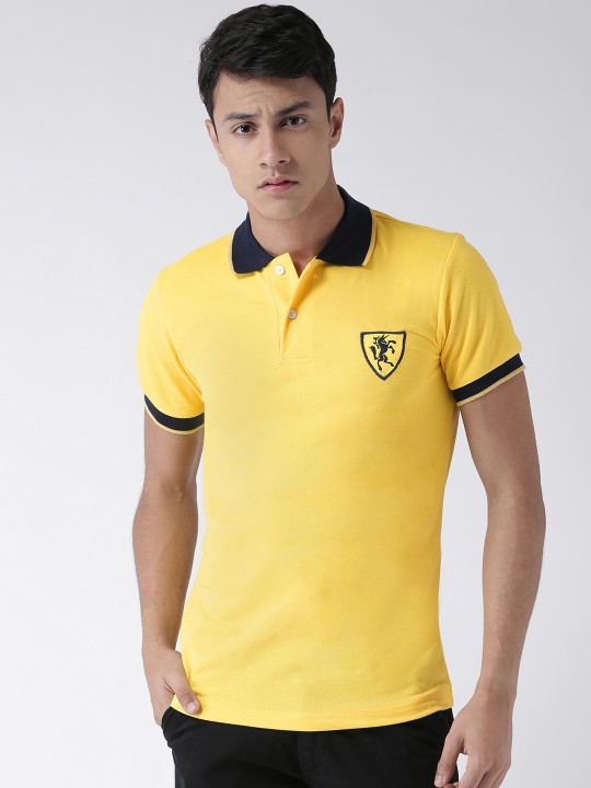 yellow t shirt with collar