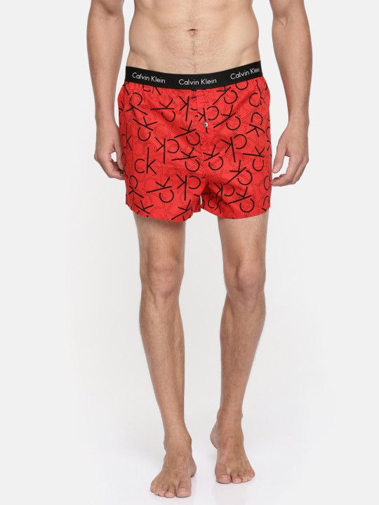 Calvin Klein Innerwear Red & Black Printed Boxer U1513KD1 XL