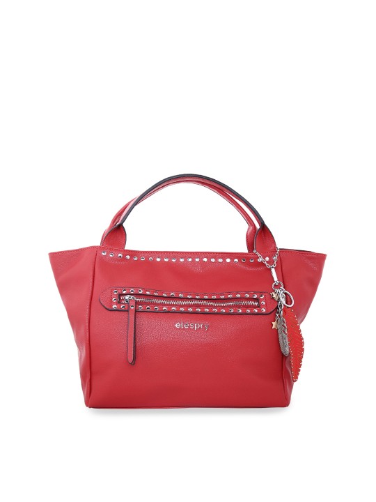 Red Solid Handheld Bag