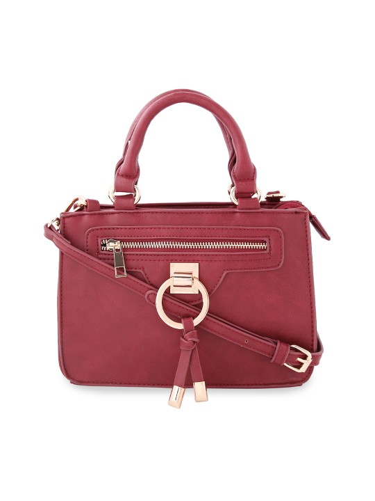 Red Solid Handheld Bag