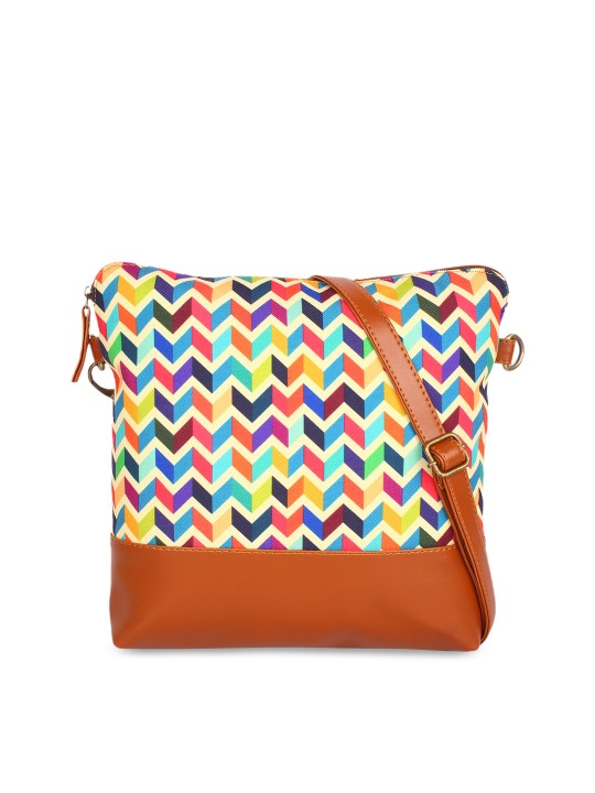 Multicoloured Printed Sling Bag
