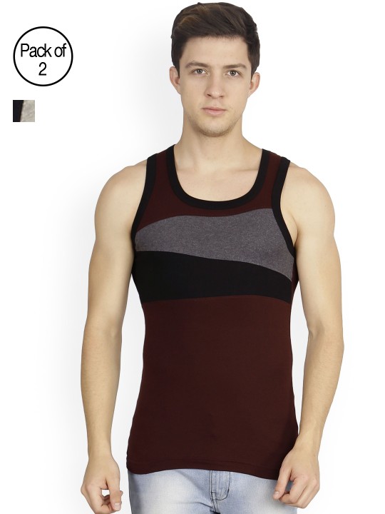 Buy Men Pack of 2 Colourblocked Innerwear Vests GENX GYMVEST-7717 CD XL  Online at desertcartZimbabwe