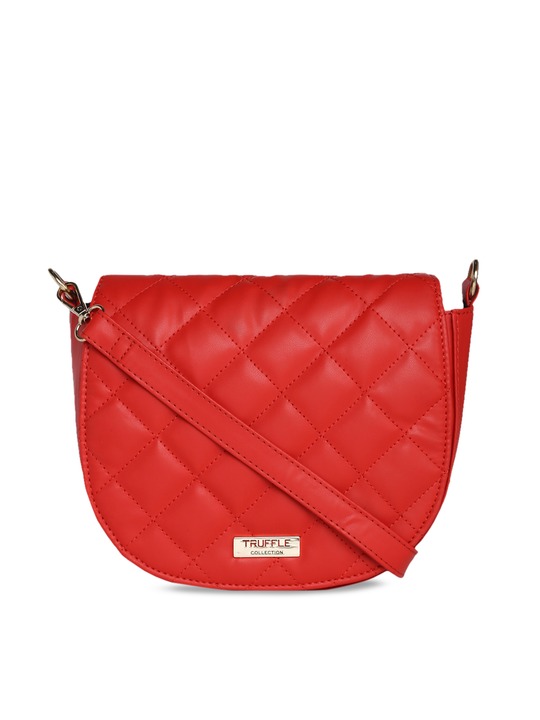 Red Textured Sling Bag