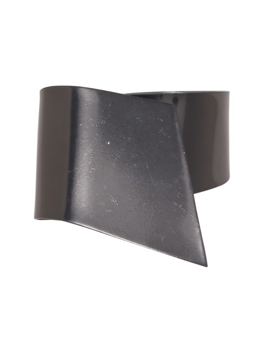 Black Solid Adjustable Ring