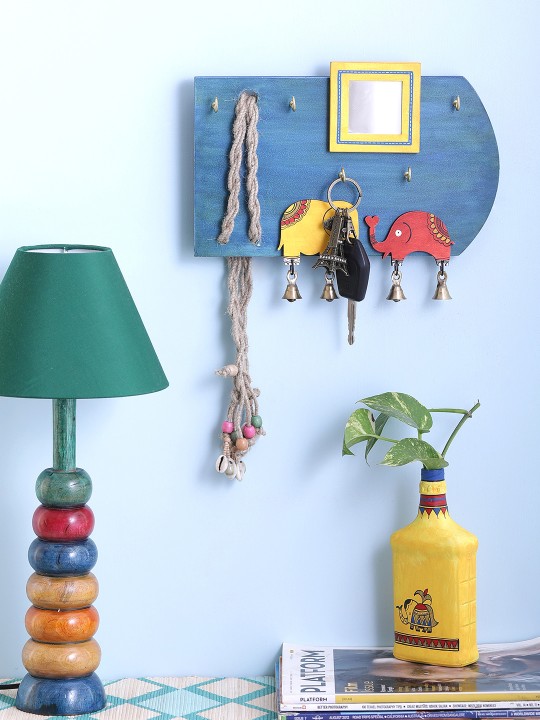 Blue Wooden Key Holder