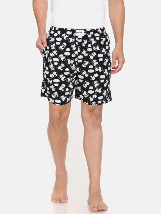 Men Black & White Printed Boxers BBBX35S S