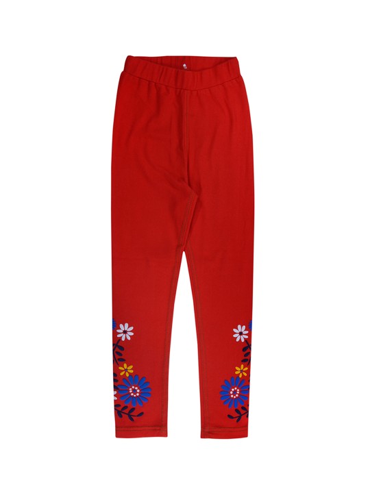 Girls Red Treggings 4-5Y