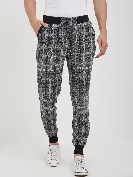 Men Navy Blue Slim Fit Solid Joggers M