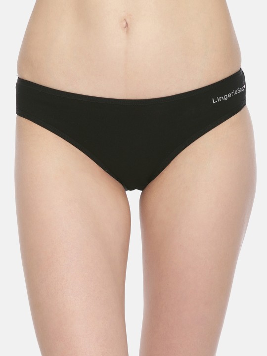 Women Black Solid Period Briefs XS