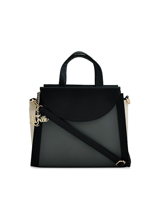 Black Solid Handheld Bag