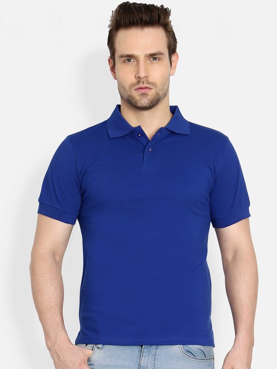 collar t shirt blue