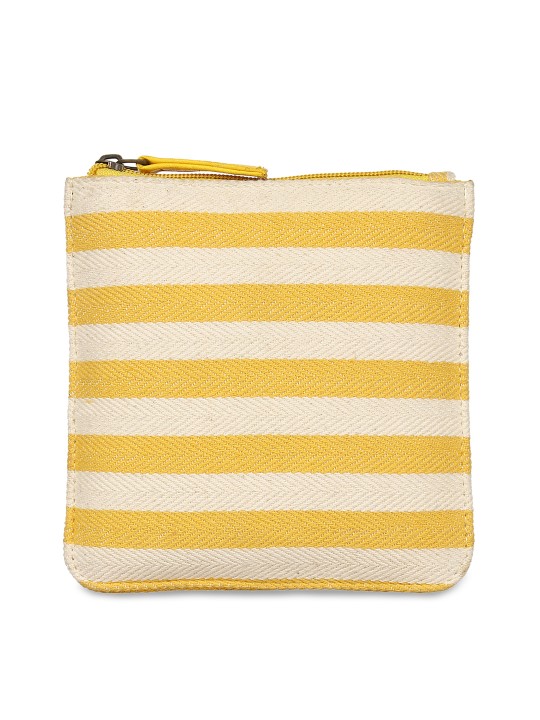 Yellow & White Striped Clutch