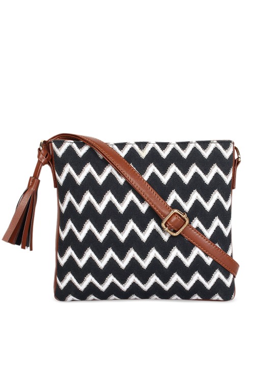 Black & White Printed Sling Bag