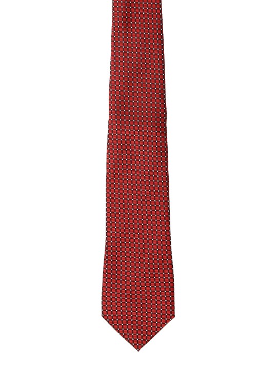 Red & Black Printed Broad Tie
