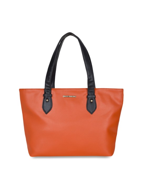 Orange Solid Shoulder Bag