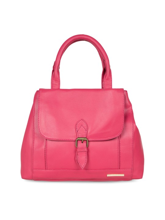 Pink Solid Shoulder Bag