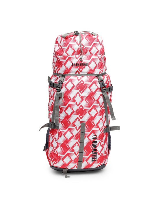 Unisex Red & White Printed Rucksack