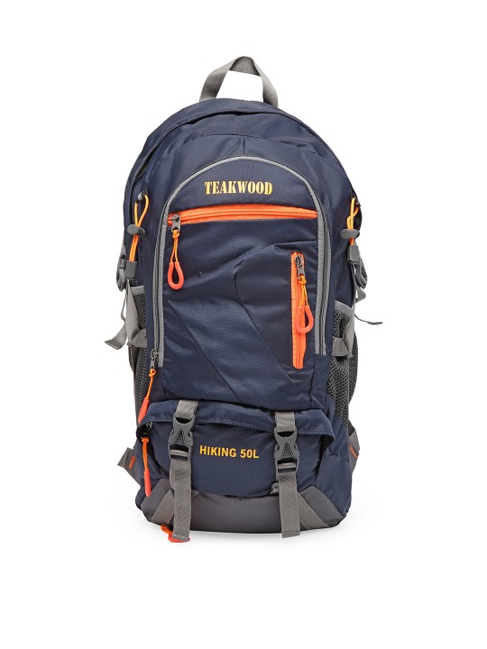 Unisex Navy Blue Solid Rucksack