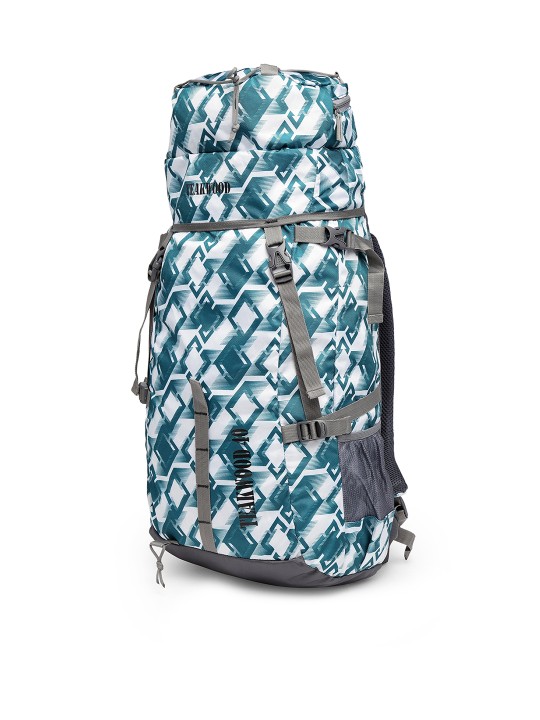 Unisex Blue & White Printed Rucksack
