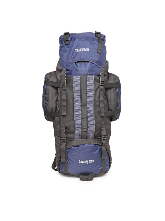 Unisex Grey & Blue Colourblocked Rucksack